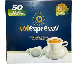 KAROMA KIT 100 CIALDE CIALDA SOLESPRESSO CAFFE' ESPRESSO CLASSICO FORTE CREMOSO