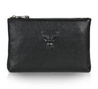 Karoukee Pochette in Pelle Conciata al Vegetale per Uomo, Borsa a Mano Multiuso per Affari, Borsa da Polso di Lusso, Portafoglio Grande, Clutch per Tablet 9.7 Pollici