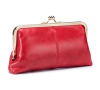 Karoukee Portafoglio da Donna in Vera Pelle, Portamonete Vintage per Donna con Chiusura a Bacio, Elegante Pochette Telefonica, Borsetta Piccola con Hardware Dorata