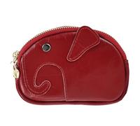 Karoukee Portafoglio Piccolo da Donna, Portamonete Carino Elefante per Donna, Portafoglio in Vera Pelle con 2 Scomparti Separati e Portachiavi Interno, Hardware in Metallo Oro