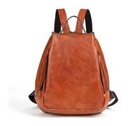 Karoukee Zaino Moda Medio da Donna, Zaini in Vera Pelle da Donna, Borsa a Zainetto Classico per Laptop da 13", Zainetto Casual