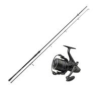 Karpfencombo Daiwa Black Widow CT Carp 3,60m 3,00lbs + Dam Quick Runshift 3L 500