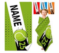 KARPIX Telo mare da calcio personalizzato con nome, asciugamano da basket con nome, asciugamano da bagno in microfibra, grande 80 x 160 cm, regalo personalizzato per bambini e ragazzi (A,80 x 160 cm)
