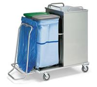 KARREL Carrello lavanderia chiuso, per recuperare la biancheria dei pazienti, in acciaio inox, 45926