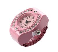 Karriter Orologio da donna in lega al quarzo rosa con quadrante rotondo con strass, rosa