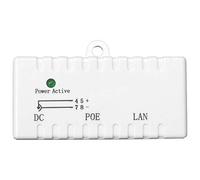 Karriter Sdoppiatore Poe Iniettore Poe Rj45 DC 5,5 mm x 2,1 mm Ingresso Passivo Poe Iniettore Splitter Connettore Adattatore Splitter per Telecamera di Rete IP (Bianco)