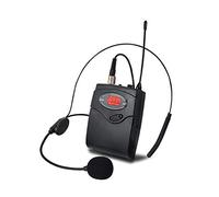 Karriter Set microfono wireless con copricapo + microfono lavalier da bavero trasmettitore ricevitore frequenza UHF per insegnamento vocale