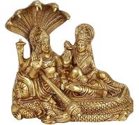 Karrmas Ottone Lakshmi Vishnu Idol - Statua religiosa fatta a mano, 10,2 cm