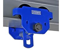 KARRYTON Carrello da 2 tonnellate/4000 libbre con flangia regolabile da 8,9 a 20,3 cm, carrello manuale resistente con rulli a doppia pista per sollevatori di gru, paranchi da garage, travi dritte