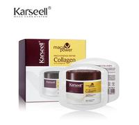 Karseell 24 Confezioni/Scatola Maschera per Capelli al Collagene Trattamento Profondo Riparatore con Olio di Argan per Capelli Secchi e Danneggiati