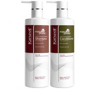 Karseell MACA CARE SYSTEM Confezione Shampoo + Balsamo Maca 500ml Olio Argan Cheratina Proteine Vitamine A ed E Idratazione Nutrimento Riparazione Lucentezza Uso Quotidiano Capelli Secchi Danneggiati