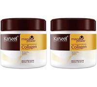 Karseell MACA CARE SYSTEM Kit 2 Maschere Capelli Collagene Argan Cocco Idratanti Riparatrice Capelli Secchi Danneggiati Colorati Ricci Crespi Lisciati Nutriente Brillantezza Anticrespo Senza Solfati