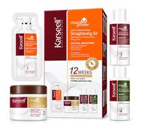Karseell MACA CARE SYSTEM Kit Lisciante Professionale alla Cheratina | Lisciatura professionale a casa,12 settimane, controllo dell'effetto crespo, capelli ricci e mossi, senza formaldeide.