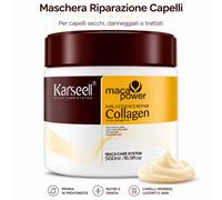 Karseell Maca Care System Maschera Capelli 500ml - Collagene, Olio di Argan, C