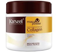 Karseell MACA CARE SYSTEM Maschera per Capelli Maschera Ristrutturante Capelli Secchi e Danneggiati Collagene Attivo Essenza di Maca e Olio di Argan Marocchino Trattamento Idratante 500 ml