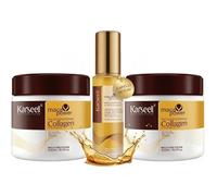 Karseell MACA CARE SYSTEM Set 2 Maschere Capelli Collagene + Olio di Argan Idratanti Riparatori Nutrienti Professionale Capelli Secchi Danneggiati Colorati Ricci Lisci Tinti Anticrespo Senza Solfati