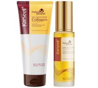 Karseell MACA CARE SYSTEM Set Maschera Capelli al Collagene 200ml + Siero Olio di Argan 50ml Riparazione Profonda Idratazione Intensa Lucentezza Anticrespo Capelli Secchi e Danneggiati Professionale