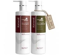 Karseell MACA CARE SYSTEM Set Shampoo Idratante + Balsamo Riparatore Capelli Secchi Danneggiati Colorati Ricci Lisciati Nutriente Anticrespo Collagene Argan Maca Professionale Senza Solfati 2x500ml