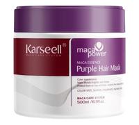 KARSEELL Maschera per Capelli Viola 500ml Grigio Biondo Grigio Platino Bianco Capelli Decolorati Tinti Tonificazione Neutralizza Giallo Arancio Tono Freddo Idratazione Nutrizione Lucentezza Senza
