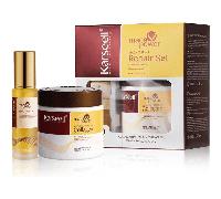 KARSEELL Pack maschera per capelli collagene 500 ml + siero olio di argan 50 ml nutriente riparatore idratante lisciante brillantezza anti-crespo controllo dell'effetto crespo trattamento intensivo ca