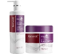 KARSEELL Pack Maschera Viola 500 ml + Shampoo Viola 500 ml trattamento tonalizzante professionale per capelli biondo platino decolorati con balayage o capelli grigi con riflessi gialli o arancioni neu