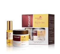 Karseell Set di Riparazione per Capelli Secchi Danneggiati, Collagene Maschera Capelli & Olio per Capelli, Set Regalo per Tutti i Tipi di Capelli 500ml + 50ml