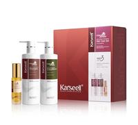 Karseell Set per la Cura dei Capelli, Idratante Shampoo e Balsamo, Olio Capelli, Riparazione Profonda Idratante per Tutti i Tipi di Capelli 2 x 500ml + 50ml