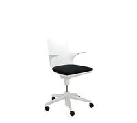 Kartell 4819/03 Spoon Chair Poltrona Girevole, Bianco/Nero