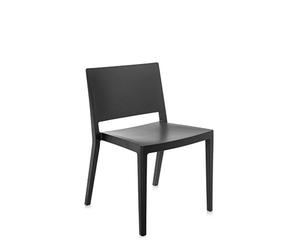 Kartell 486909 Lizz Mat Sedia, Nero, 2 Pezzi, 100% tecnopolimero termoplastico