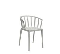 Kartell 5806 Sedia Venice, Policarbonato colorato in Massa o Verniciato con Trattamento Soft Touch, Grigio, 51 x 75 x 51 cm