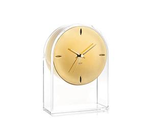 Kartell Air du Temps Orologio, Cristallo, Transparente/Oro, 21.5 x 8 x 30 cm