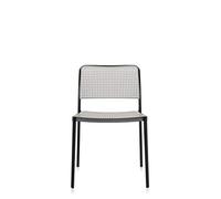 Kartell Audrey N Sedia Senza Braccioli in Alluminio Verniciato, Polipropilene, Nero/Grigio, 52 x 80 x 51 cm, 2 Unità