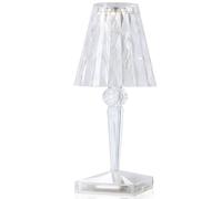 Kartell Battery Lampada da Tavolo 0.8 W, Cristallo, 12 x 26 x 12 cm, Trasparente