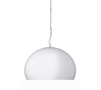 Kartell Big FL/Y Lampada a Sospensione 15 W, Bianco Lucido, Diametro 83cm