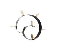 Kartell Bookworm Mensola da Parete, 7 Reggilibri, PVC, Nero Oro