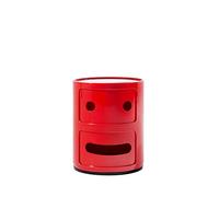 Kartell Componibile Smile Contenitore Faccia Seria, ABS, Rosso, 32 x 32 x 40 cm
