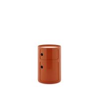 Kartell Componibili Big, Mobile Contenitore 2 Elementi, Diametro 42 cm, Arancio
