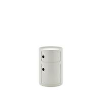 Kartell Componibili Big, Mobile Contenitore 2 Elementi, Diametro 42 cm, Bianco