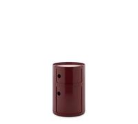 Kartell Componibili Big, Mobile Contenitore 2 Elementi, Diametro 42 cm, Bordeaux