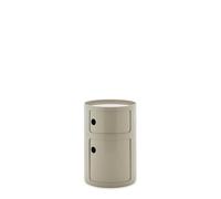 Kartell Componibili Big, Mobile Contenitore 2 Elementi, Diametro 42 cm, Tortora