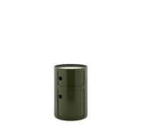 Kartell Componibili Big, Mobile Contenitore 2 Elementi, Diametro 42 cm, Verde
