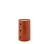 Kartell Componibili Big, Mobile Contenitore 3 Elementi, Diametro 42 cm, Arancio