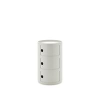Kartell Componibili Big, Mobile Contenitore 3 Elementi, Diametro 42 cm, Bianco