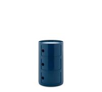 Kartell Componibili Big, Mobile Contenitore 3 Elementi, Diametro 42 cm, Blu