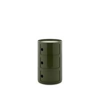 Kartell Componibili Big, Mobile Contenitore 3 Elementi, Diametro 42 cm, Verde