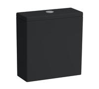 Cisterna Laufen Kartell per WC a pavimento combinato 824331, doppio scarico, attacco acqua sul retro, Colorazione: Nero lucido