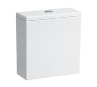 Cisterna Laufen Kartell per WC a pavimento combinato 824331, doppio scarico, attacco acqua sul retro, Colorazione: Neve (bianco opaco)