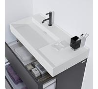 LAUFEN Kartell lavabo, tablette droite, 1 trou pour robinetterie, sans trop-plein, 900x460mm, H8103387571111, H8103387571111, Colorazione: Neve (bianco opaco)