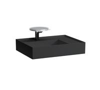 Laufen Kartell lavabo, 1 trou pour robinet, sans trop-plein, tablette à droite, 600x460mm, H8103347161111, H8103347161111, Colorazione: Nero opaco