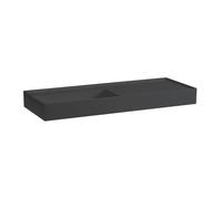 Lavabo Laufen Kartell, sottopiano, mensola a destra, senza foro per rubinetto, senza sfioratore, 1200x460mm, H813332, Colorazione: Grafite opaca